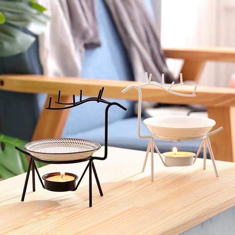 [HCM][SIÊU ĐẸP] Đèn xông tinh dầu con hươu - Đèn xông hương tinh dầu đế nến - Den xong tinh dau - Nến thơm - Dầu thơm