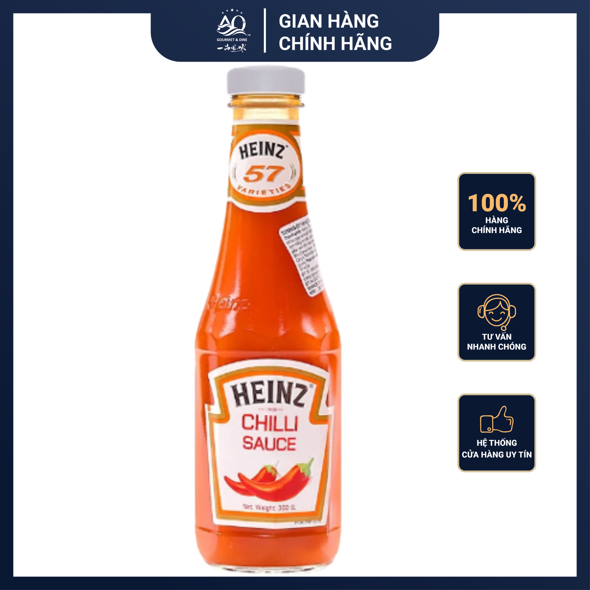 Tương Ớt Cay Nhẹ Truyền Thống HEINZ Chai Thủy Tinh Nhập Khẩu 300g