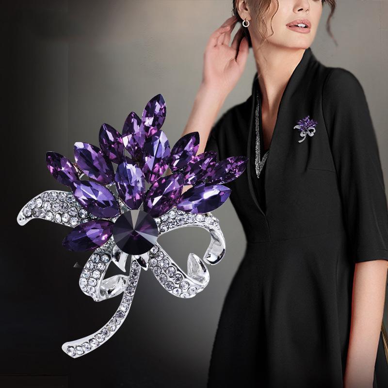 CÀI ÁO ĐÓA HOA LỤC BÌNH TÍM  SANG TRỌNG QUÝ PHÁI CAZ18TIM01