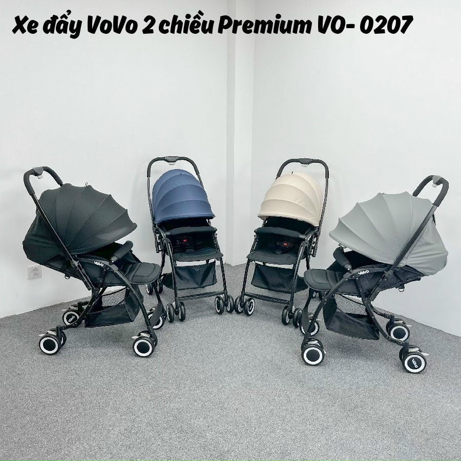 xe đẩy trẻ em gấp gọn 2 chiều 3 tư thế vovo vo-0207 mẫu nâng cấp mới nhất 1