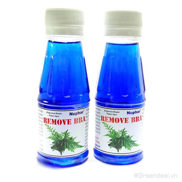 Diệt rêu nuphar remove bba chùm đen, rêu sừng hưu, tảo nâu hại trong hồ thủy sinh tặng kèm ống pipep