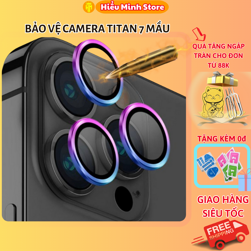 Dán bảo vệ từng mắt Camera iPhone viền Titan bộ 3 mắt ip 11pro/11promax/12pro/12promax/13Promax