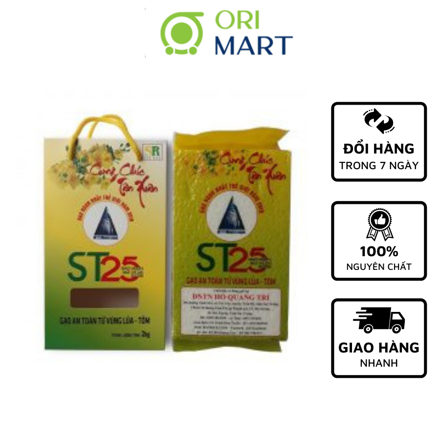 Gạo st25 ông cua hương cốm thơm ngon mềm dẻo đạt chuẩn chất lượng gói 2kg