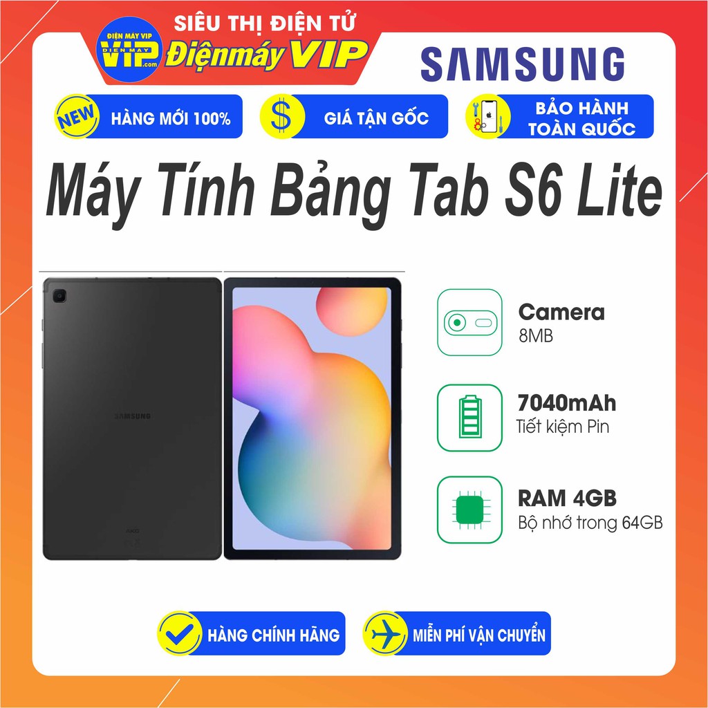 Máy tính bảng samsung tab s6 lite thông số kỹ nguyên seal - mới - hành - bảo hành 12 tháng toàn quốc