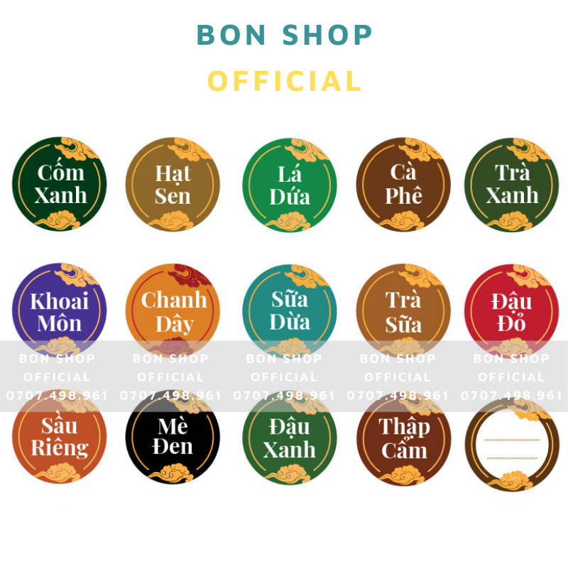 Tem dán nhân bánh Trung Thu Sơn Thuỷ 10 tem/ tờ