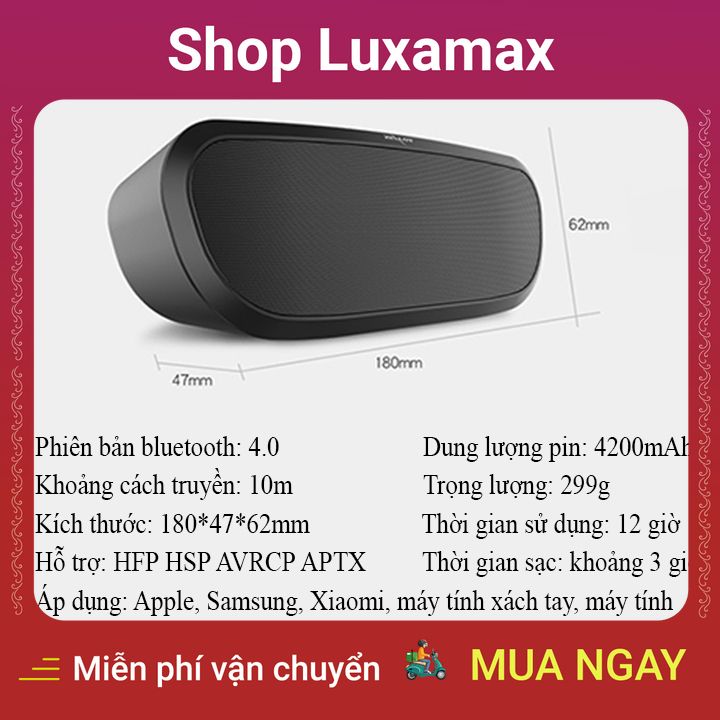 Loa bluetooth Zealot ngoài trời âm thanh siêu trầm S9 hàng chính hãng tương thích