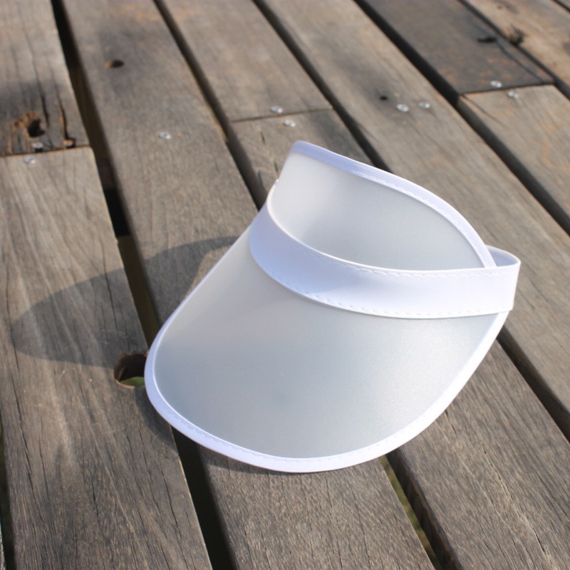 Nón trong suốt pvc thời trang - mũ đi biển nửa vành pvc