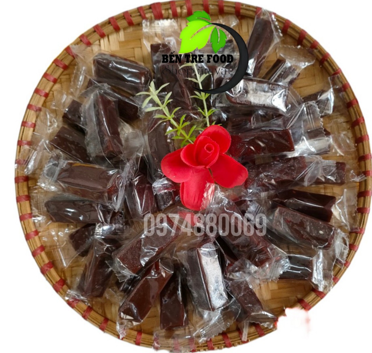 1Kg Kẹo chuối tuơi nguyên chất Bến Tre mềm dẻo ít ngọt