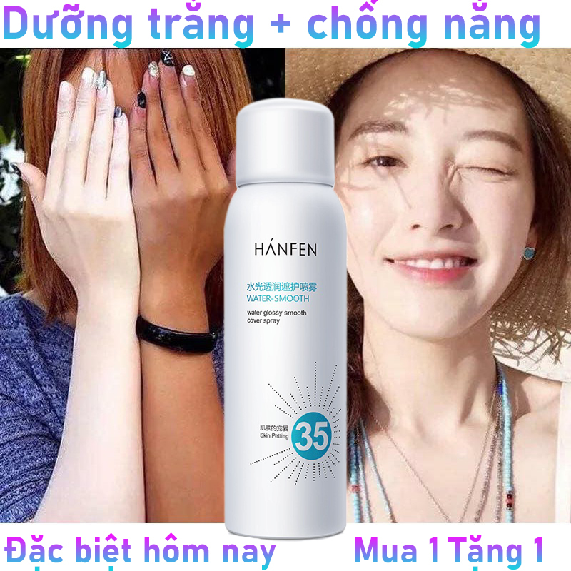 Xịt Chống Nắng Body Mặt Kem chống nắng dạng bình xịt đầu phủ 360 độ SPF+ PA+++ Mingduo lọ , chai sịt dưỡng ẩm, làm trắng, nâng tone da body Chống Nước, Không Trôi Recipe Phyto Water Defense Sun Spray 防晒喷雾180ml