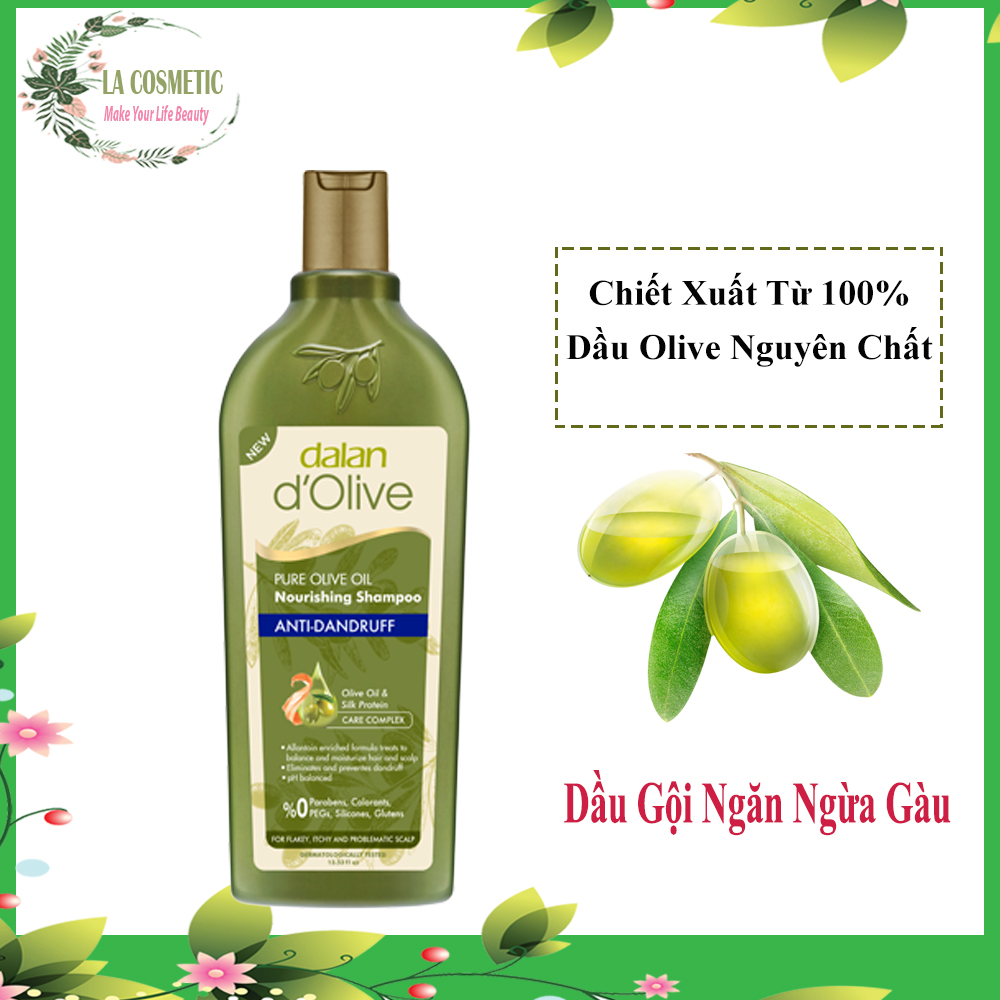 Dầu Gội Ngăn Ngừa Gàu DaLan d'Olive Nourishing Shampoo Anti Dandruff 400ml