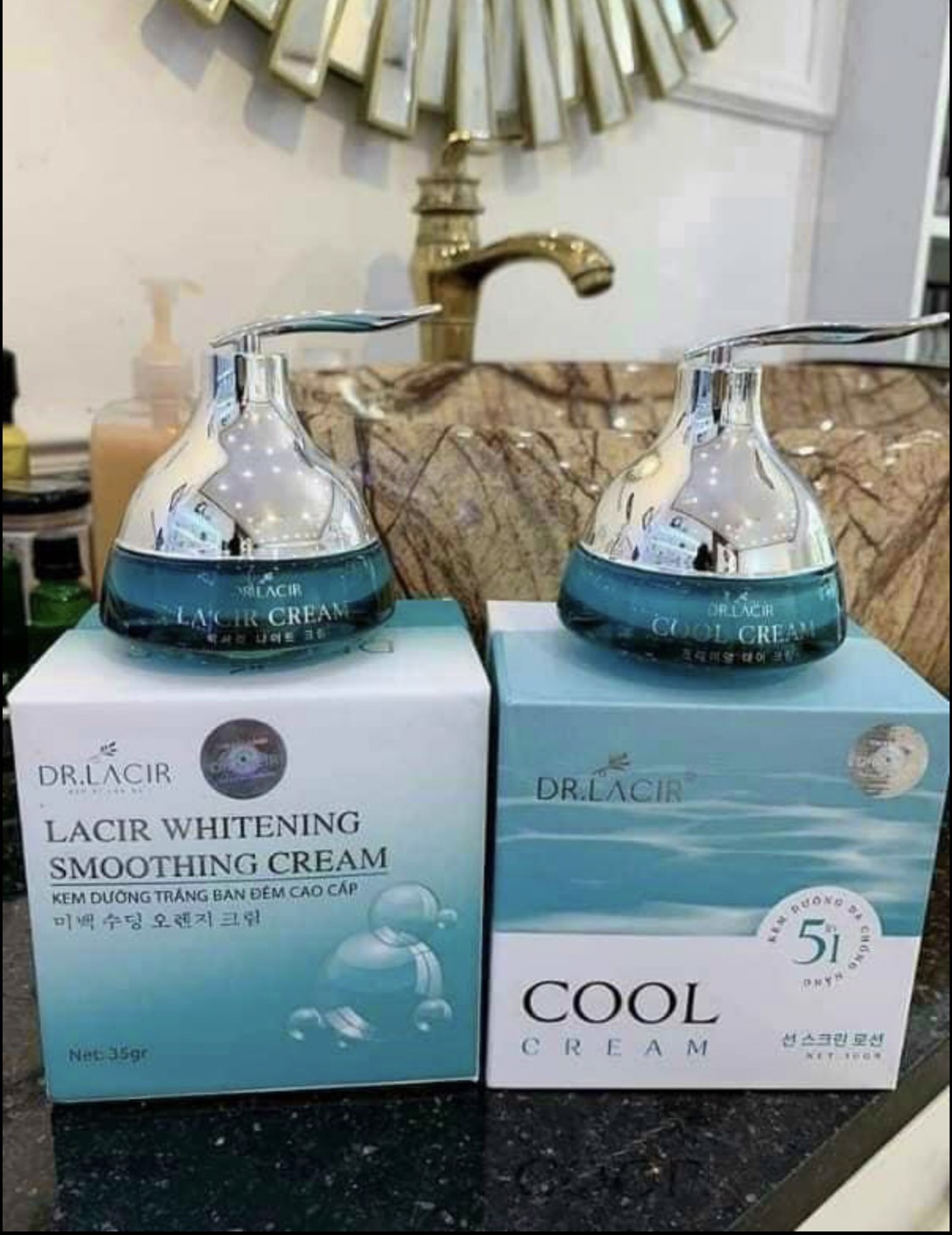 Combo kem dưỡng trắng da ngày- đêm Dr.lacir