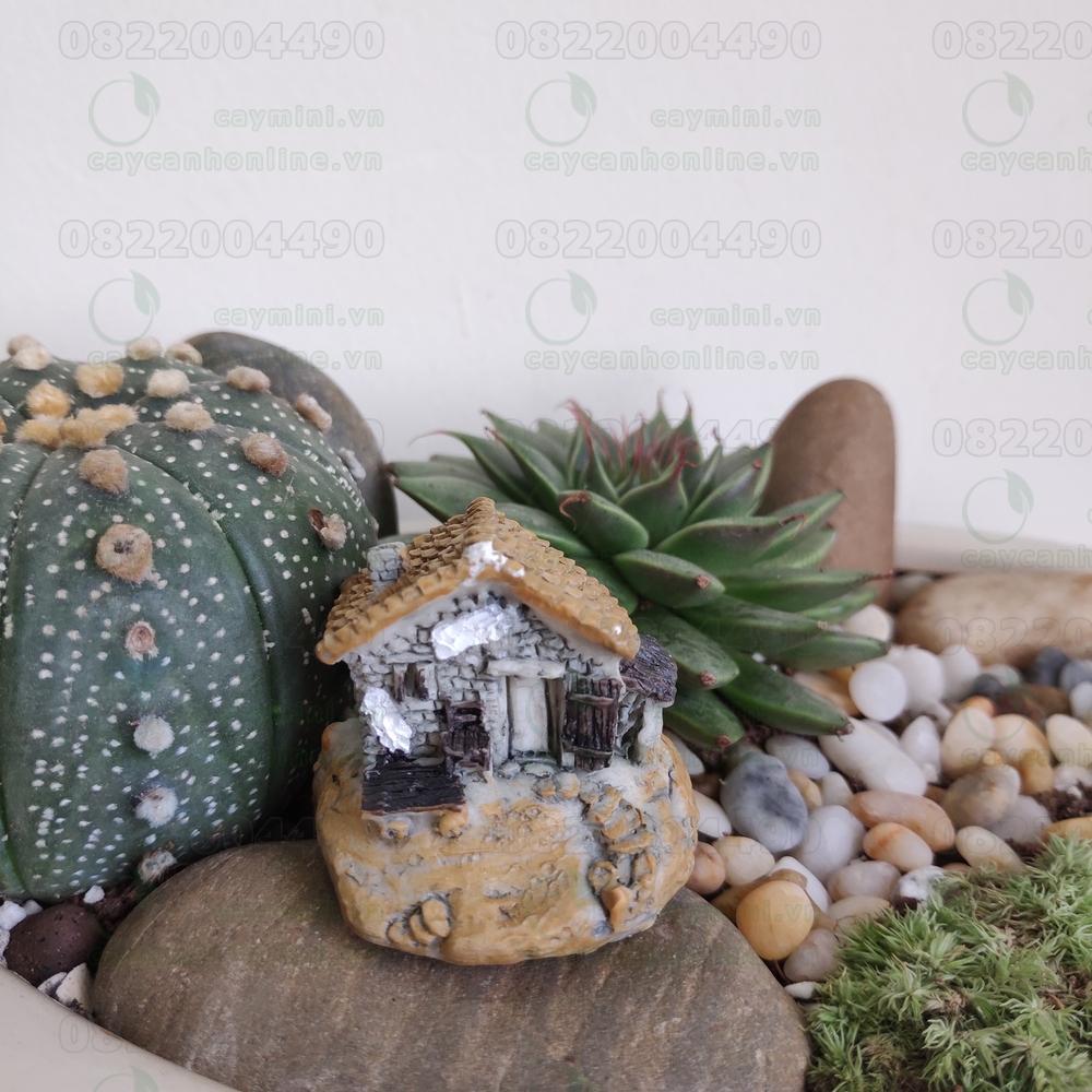 Ngôi nhà rơm - Phụ kiện trang trí tiểu cảnh Terrarium