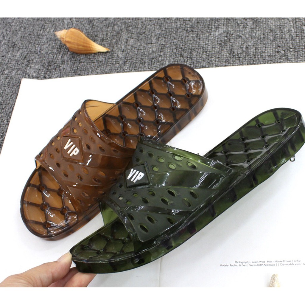 ( free ship ) COMBO 5 ĐÔI DÉP nhựa dẻo lỗ Vip đi trong nhà , nhà tắm size 36 đến 44