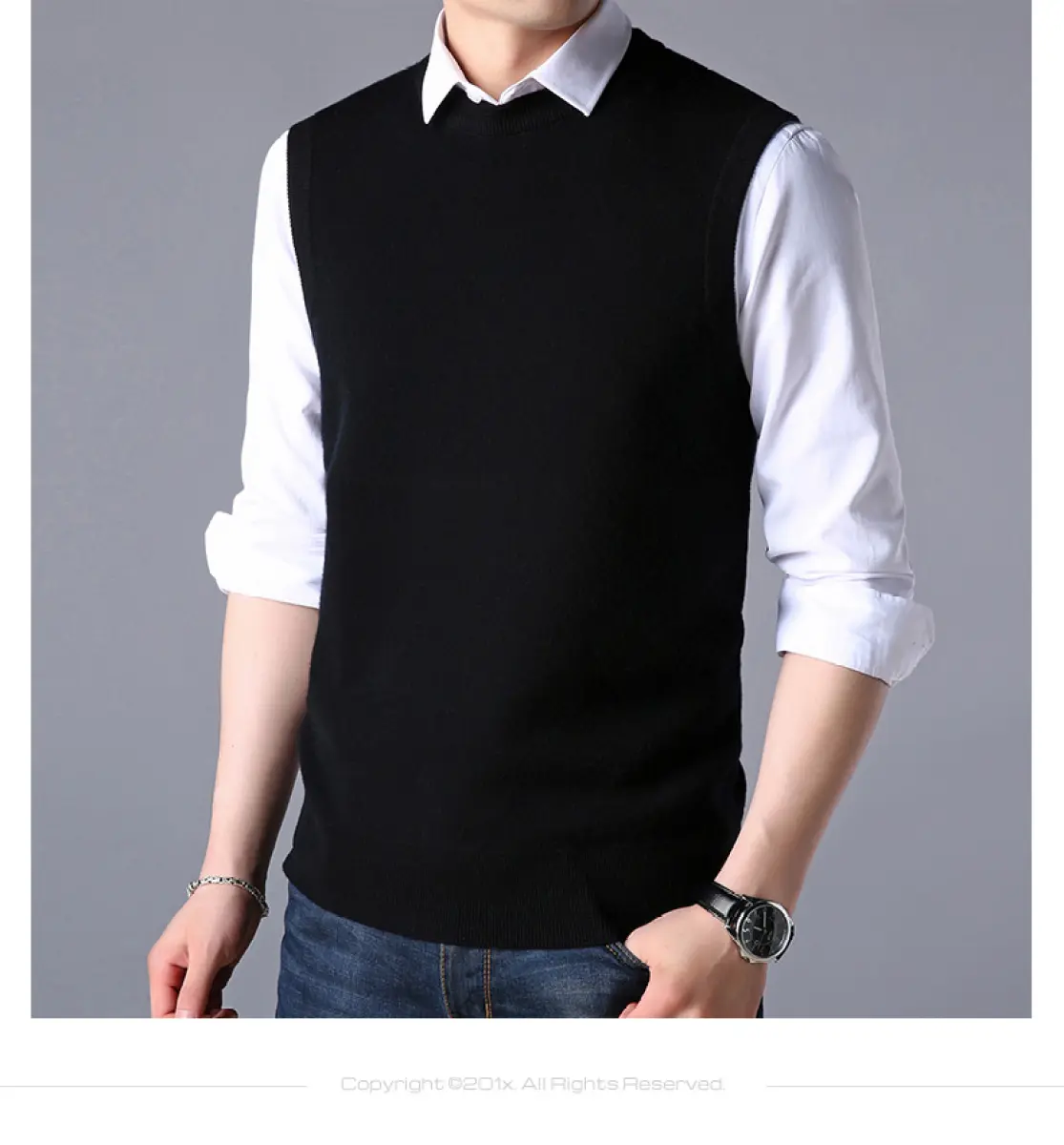 mens vest knit in the round