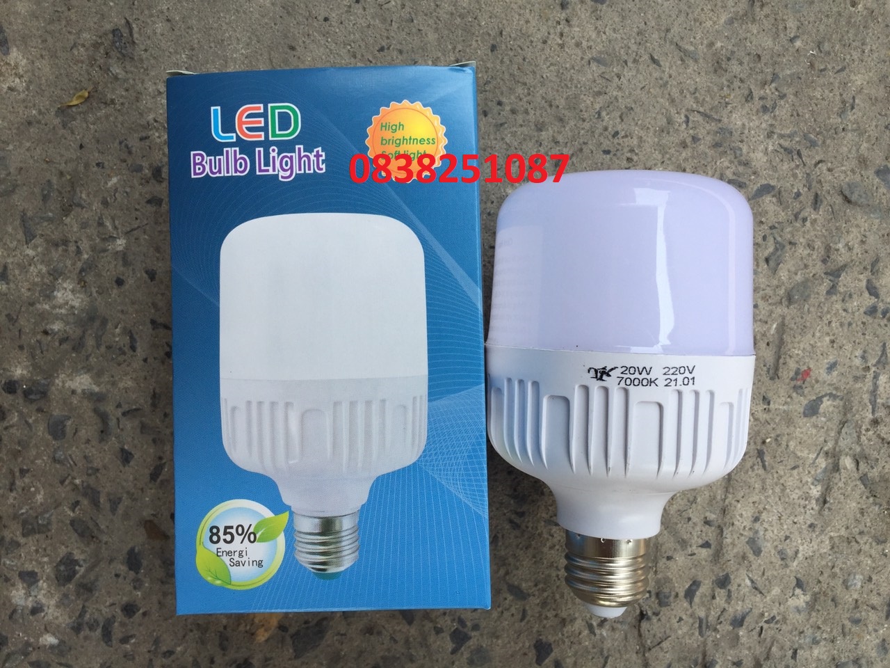 Bóng đèn LED 40W / 50W trụ tròn loại lớn - ánh sáng trắng tự nhiên siêu bền