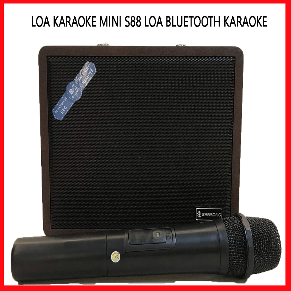 Loa karaoke bluetooth mini zansong s88 kèm micro hát không dây,tặng micro hát không dây ,âm thanh 3d, kiểu dáng đẹp mắt, công xuất lớn ,kết lối bleutooth điện thoại, máy tính bản, laptop, tivi, bảo hành 1 đổi 1