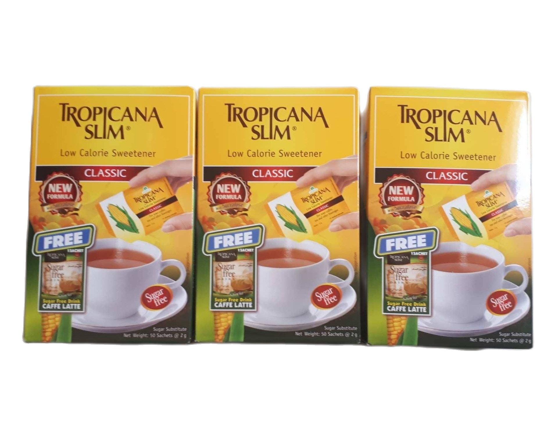 Bộ 3 hộp đường ăn kiêng Tropicana Slim Sucralose 100g dùng cho người giảm cân, người tiểu đường, eat clearn(đường bắp ăn kiêng nhập khẩu INDONESIA)