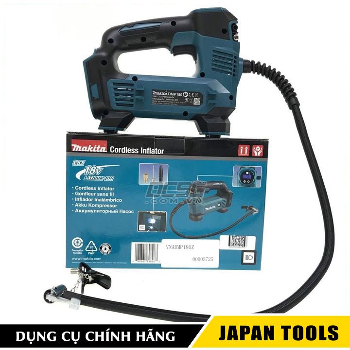 Máy bơm hơi 830 kpa dùng pin 18v makita dmp180z | japan tools