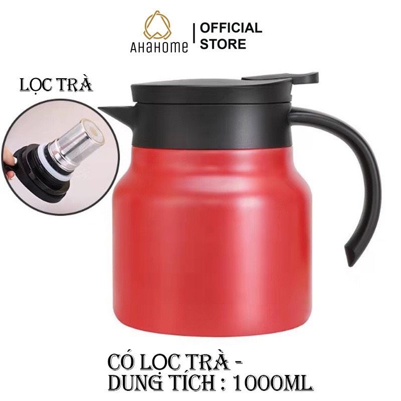 Ấm pha trà giữ nhiệt chất liệu inox 304 có lọc trà dung tích 1000ml bgn21