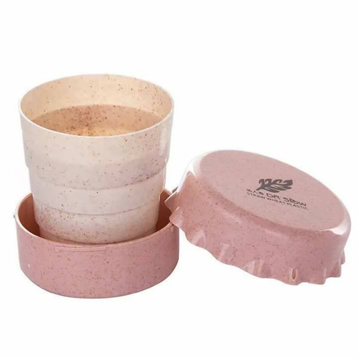 Ly, cốc lúa mạch gấp gọn, xếp gọn bỏ túi - ly cốc uống nước lúa mạch gấp gọn xếp gọn tiện dụng