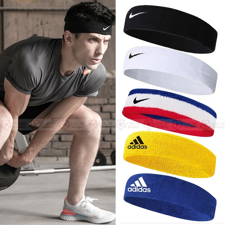 Băng Đô Thể Thao Headband Nam Nữ Thấm Mồ Hôi Trán Băng Đầu Chơi Bóng Rổ Cầu Lông Bóng Chuyền Tennis Tập Gym Chạy Bộ