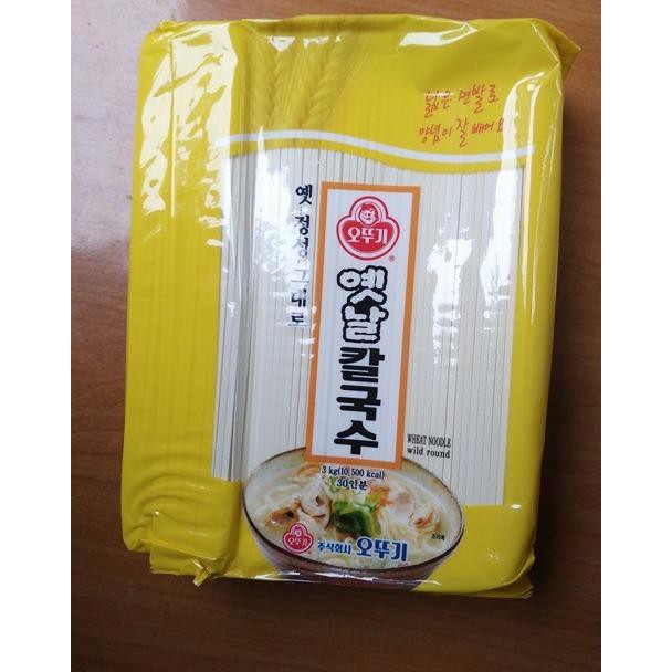 [KoreanMart] Mỳ khô Ottogi 3kg làm mỳ đen/cay trộn - Sợi nhỏ