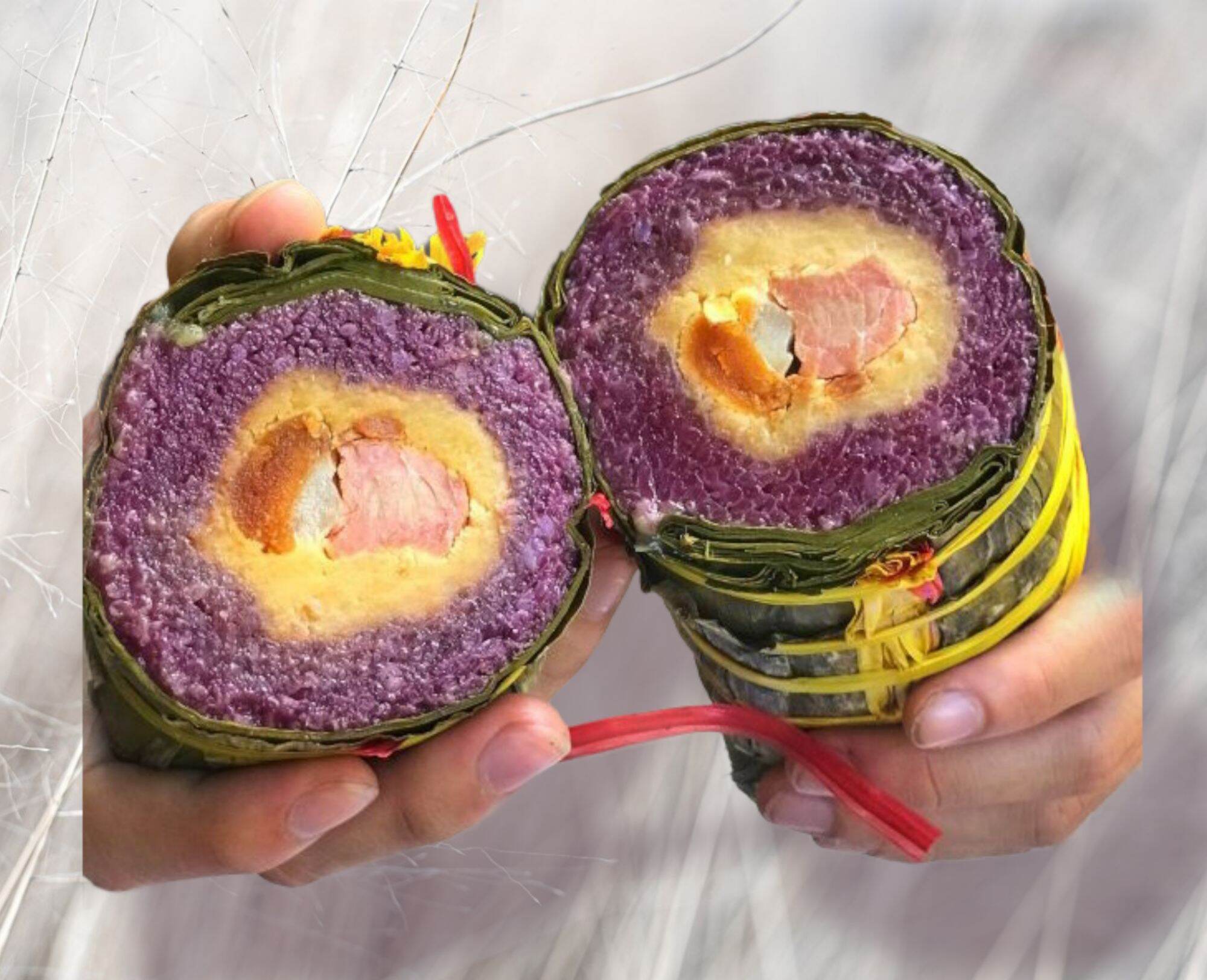 Bánh tét lá cẩm - Món ăn truyền thống đậm đà hương vị miền Tây