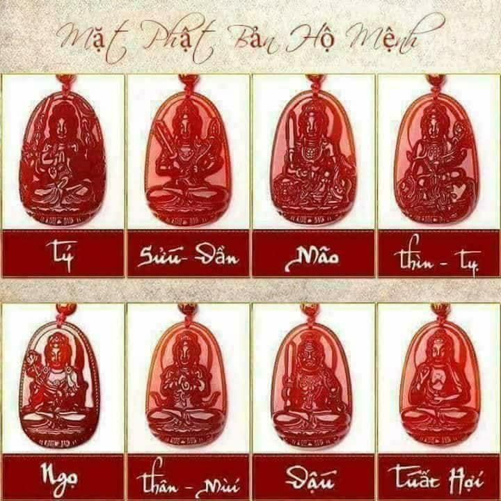 Phật Bản Mệnh Đá Agat Đỏ -  Cầu Bình An - Tránh Rủi Ro - Thuận Lợi Trong Cuộc Sống - Tặng Dây Đeo Cho Quý Khách