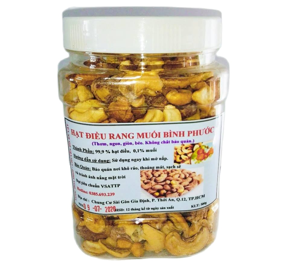 (MIỄN SHIP 20K) 500gr Hạt Điều Rang Muối Bình Phước Loại Vỡ ( Giòn, béo, Thơm, ngon) Shop Na Gà