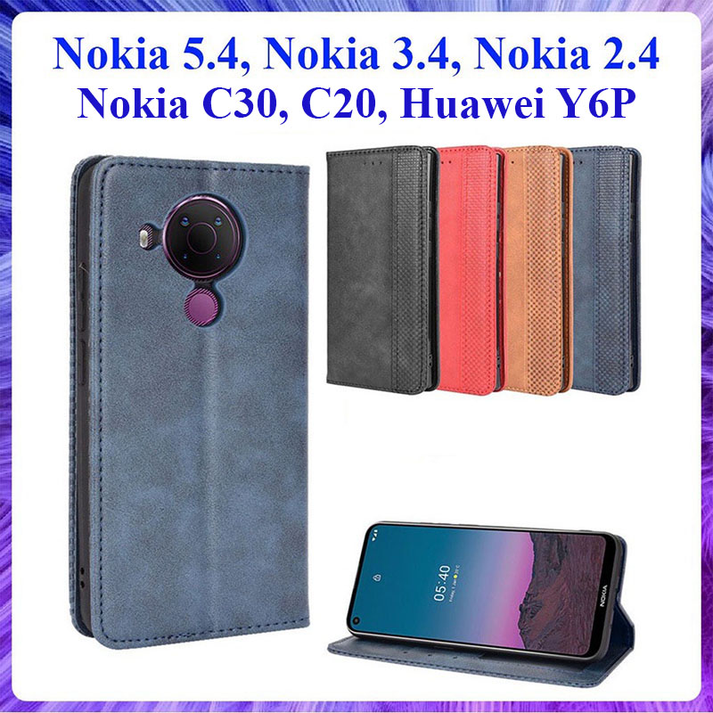 [Bao Xịn] Bao da dạng ví Nokia C30, Nokia C20, Nokia 5.4, Nokia 3.4, Nokia 2.4, Huawei Y6P có nắp gập, ngăn đựng thẻ ATM tiền tiện lợi, cao cấp
