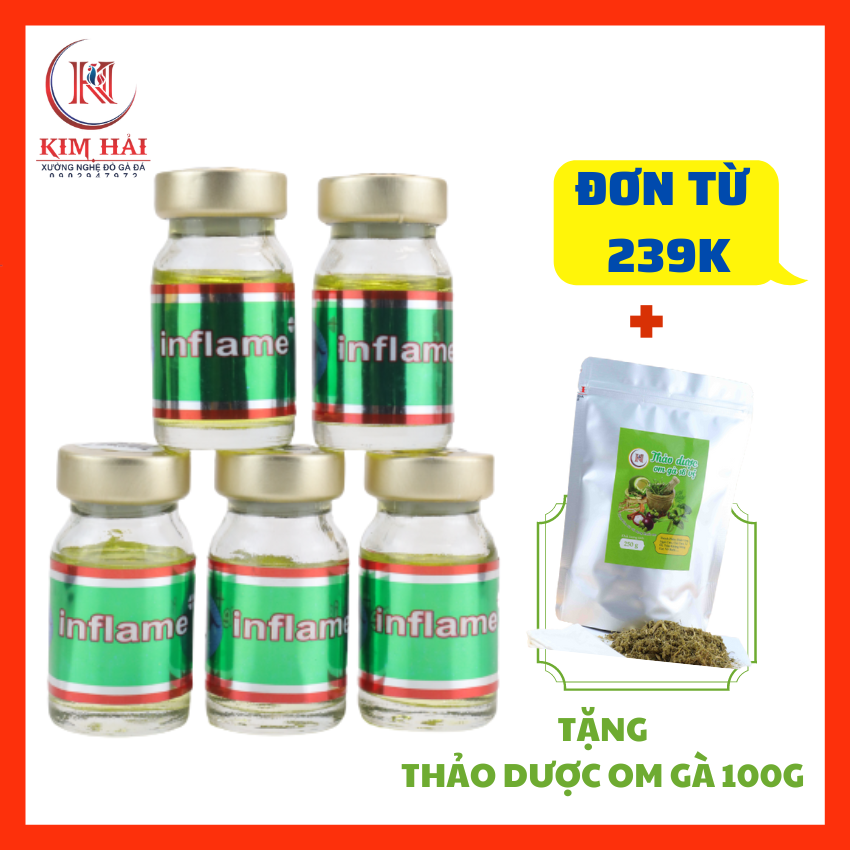 Tang inflame-combo 5 lọ x 7ml--siêu t.r.ị tang số 1 dành cho gà cựa-thuốc gà đá.