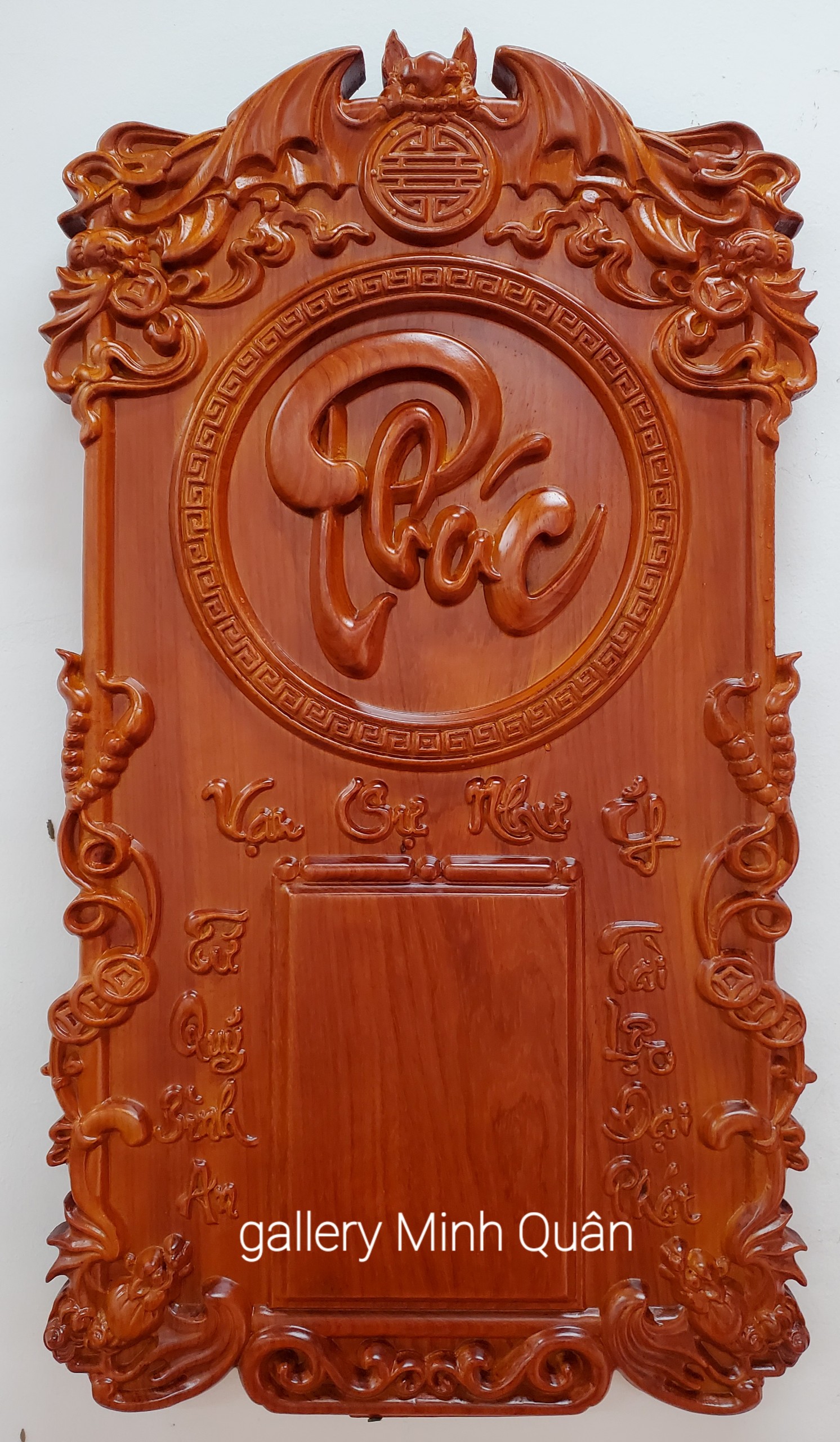 Đốc lịch gỗ hương liền khối " chữ phúc" tg168