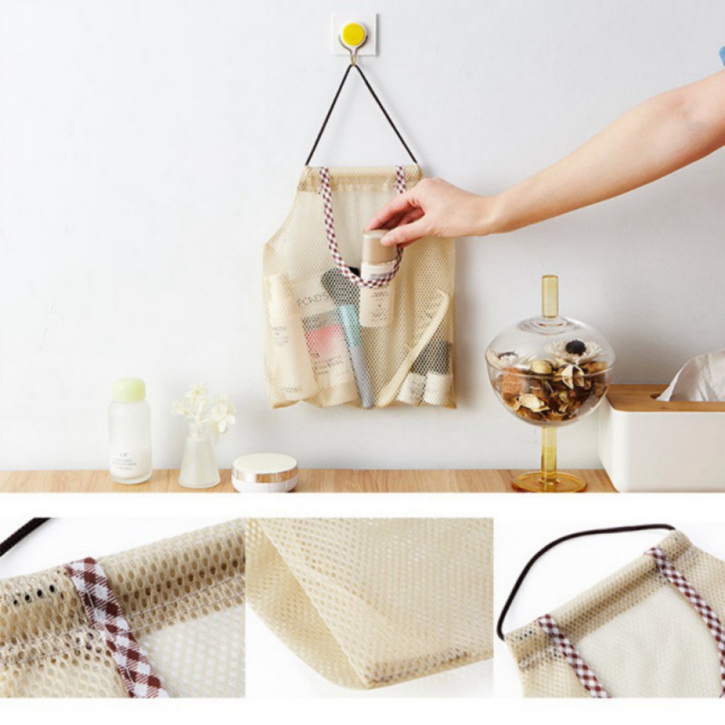 Túi lưới đựng hành tỏi - 1 Túi treo tường đựng đồ đa năng ( 28cm x 24,5cm)