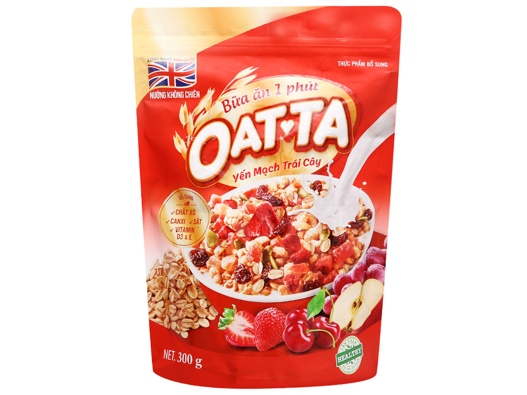 Ngũ cốc Yến mạch trái cây Oatta túi 300g