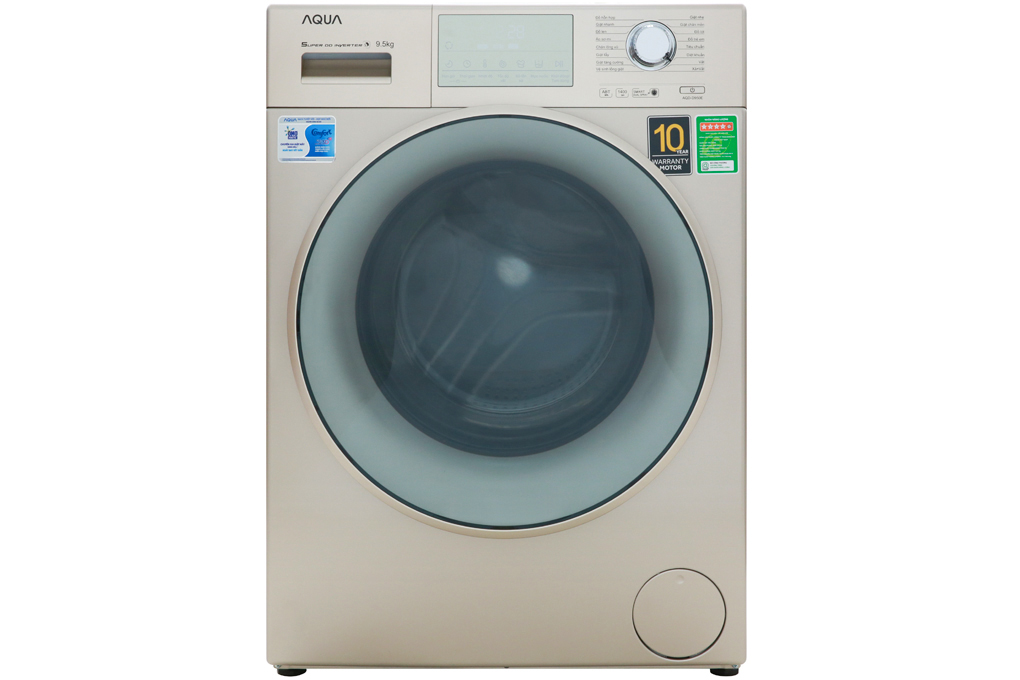 Máy giặt aqua cửa ngang 9.5 kg màu vàng aqd-d950e.n