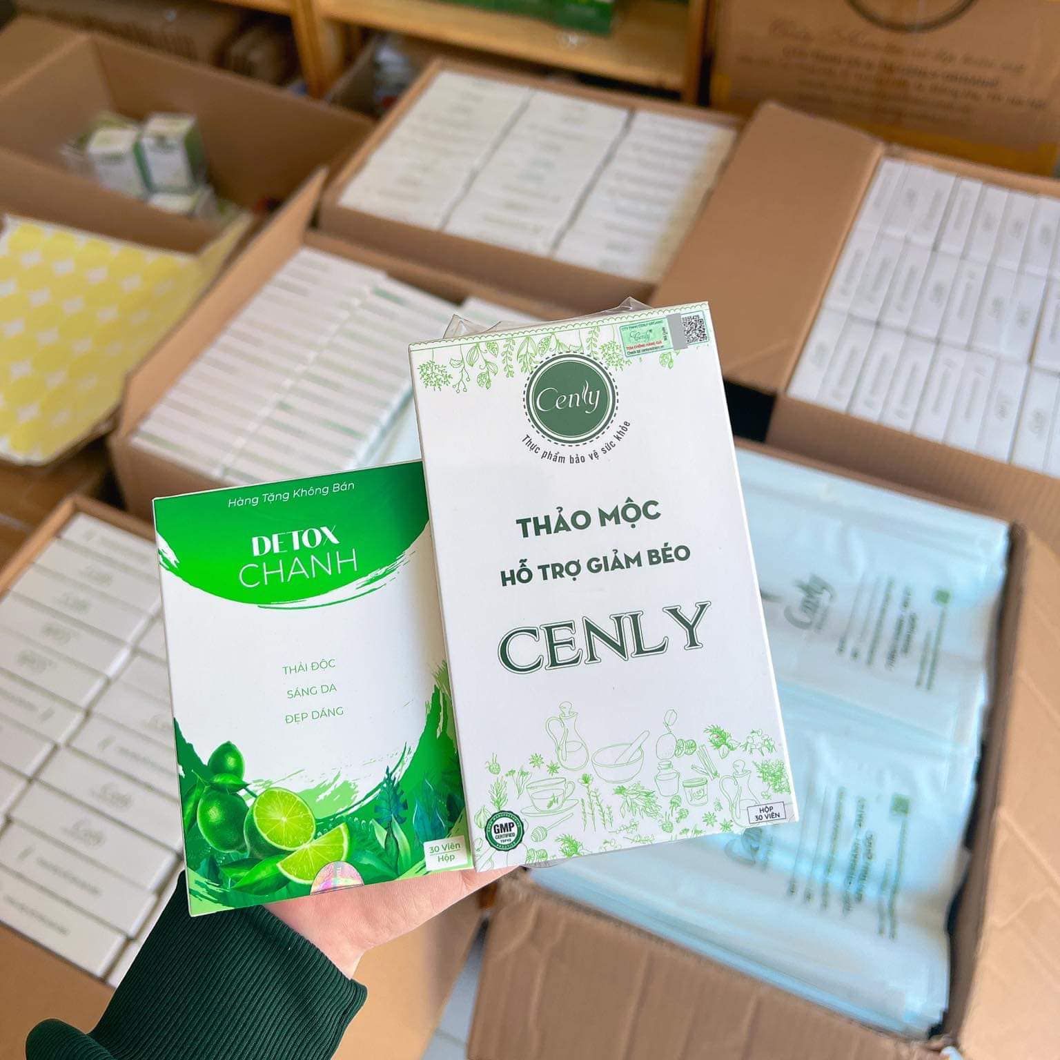 Thảo mộc giảm cân cenly hộp 30 viên tặng 30 viên detox mẫu mới