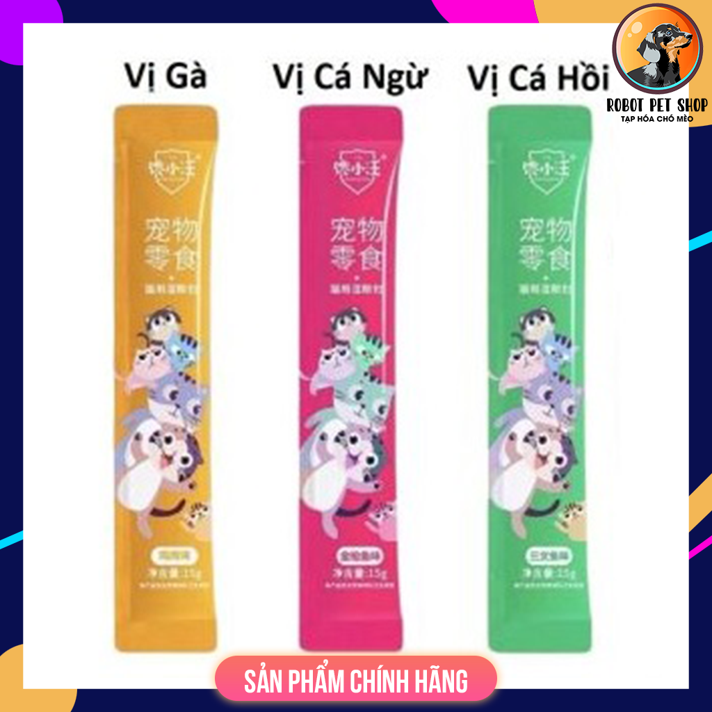5 THANH SÚP THƯỞNG GIÁ RẺ CIAO WANG - SÚP THƯỞNG CHO MÈO - ROBOT PETSHOP