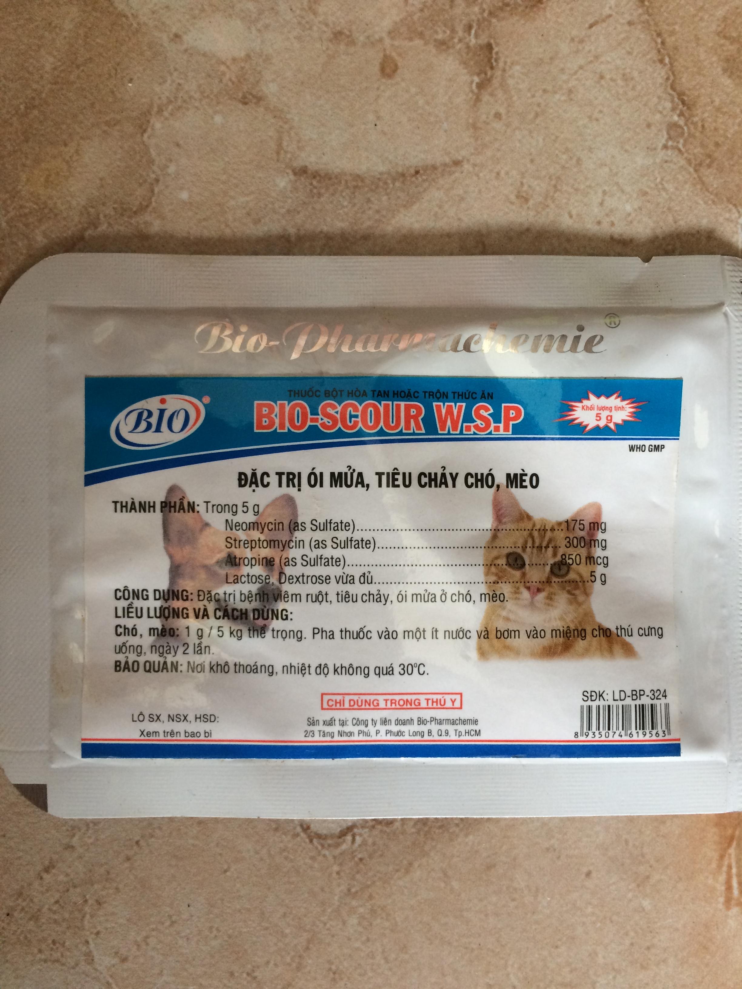 Men Bio hổ trợ tiêu chảy ói mữa cho chó mèo