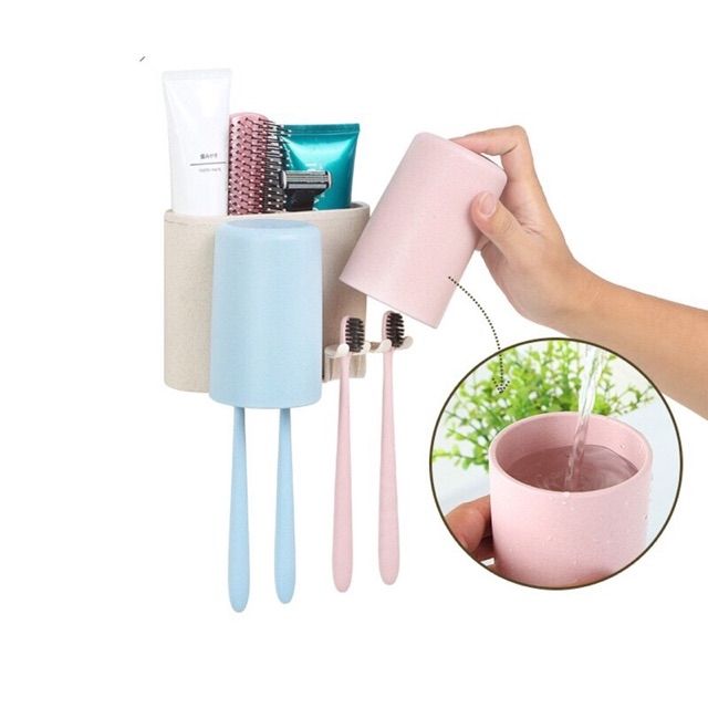 Bộ cắm bàn chải để đồ kèm 2 cốc ecoco 1701
