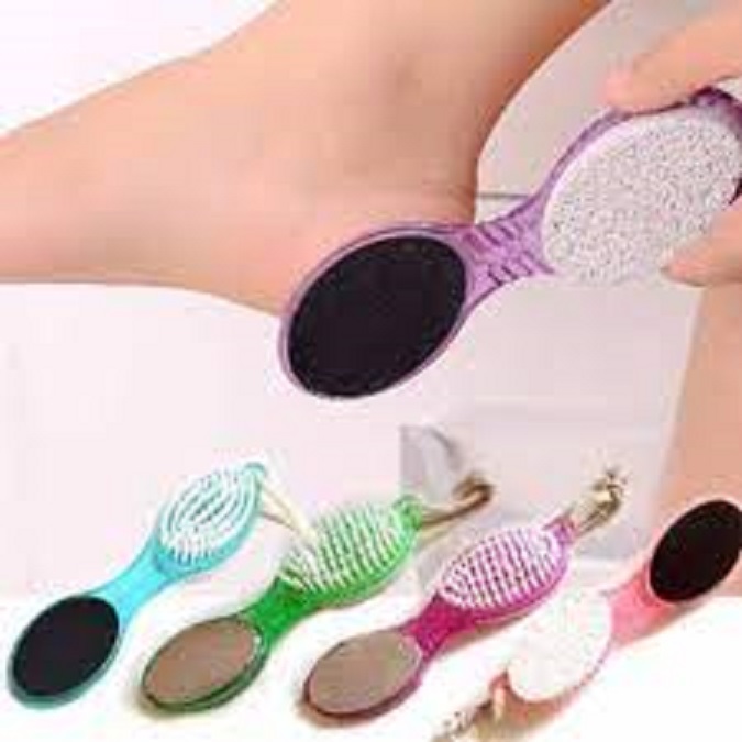 Đá bọt biển kiêm bàn chải chà gót chân tẩy tế bào chết, masage thư giãn 4 trong 1