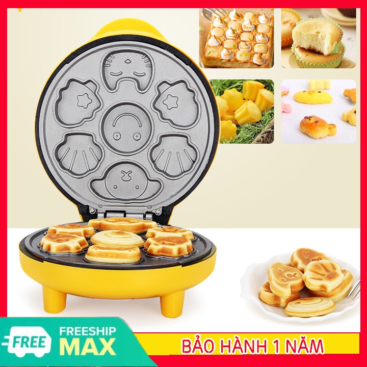 Máy Làm Bánh Hình Thú Magic Bullet Cao Cấp- Khuôn Làm Bánh Thuẫn Bằng Điện - Nướng Bánh Hình Thú Dễ Thương - Bảo Hành 1 Đổi 1