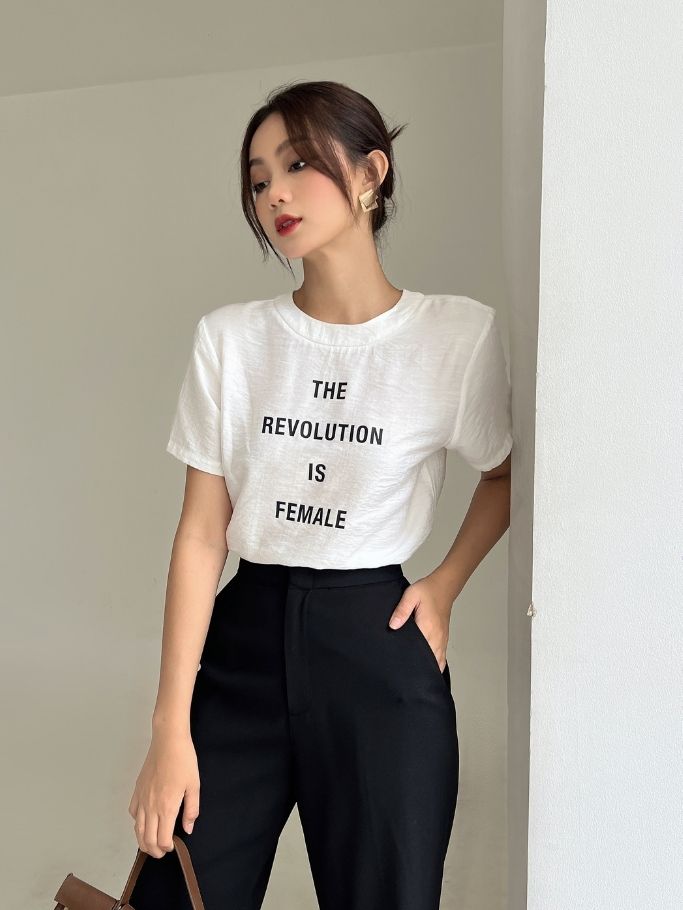 COCO SIN - Áo Lụa Trắng The Revolution