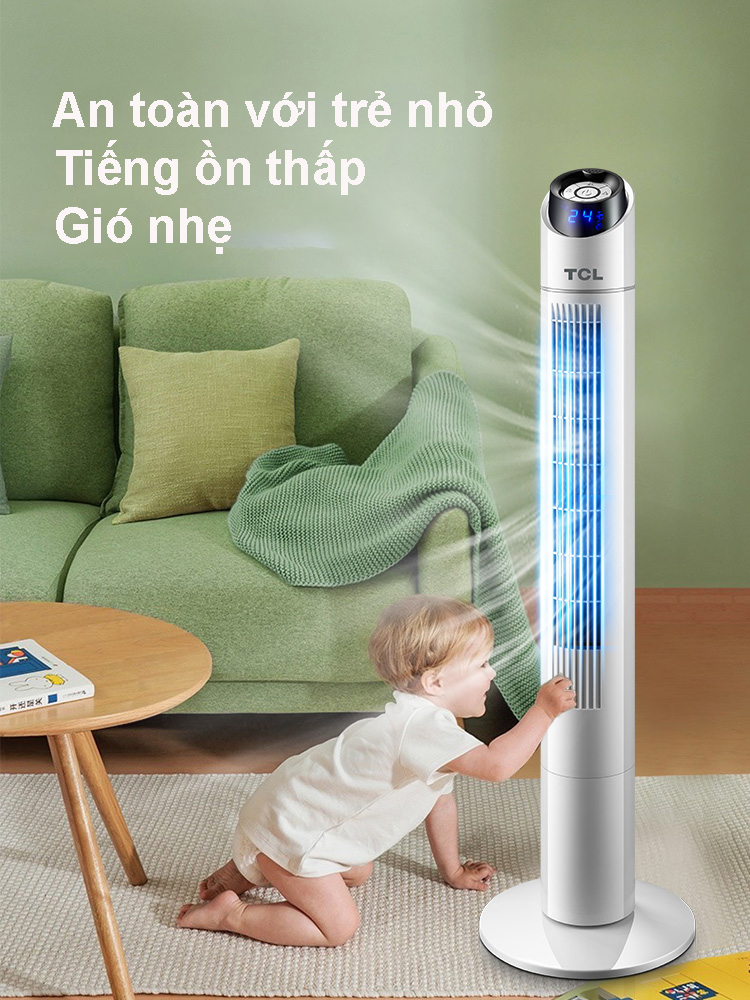 [HOÀN TIỀN 10%]Quạt tháp TCL có điều khiển từ xa,Quạt Diều khòa TCL,  Quạt Cây, Quạt Tháp, Quạt không cánh