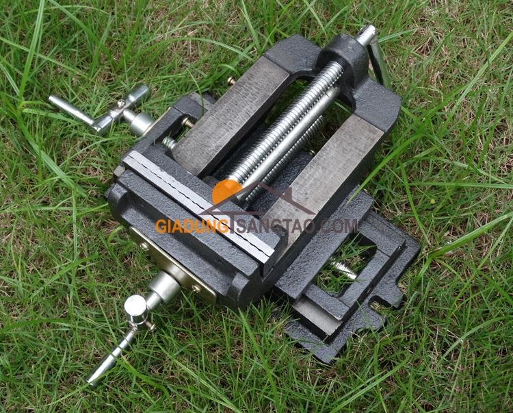 Bàn trượt tịnh tiến 2 chiều + ê tô 3 tầng lắp khoan bàn (5inch)