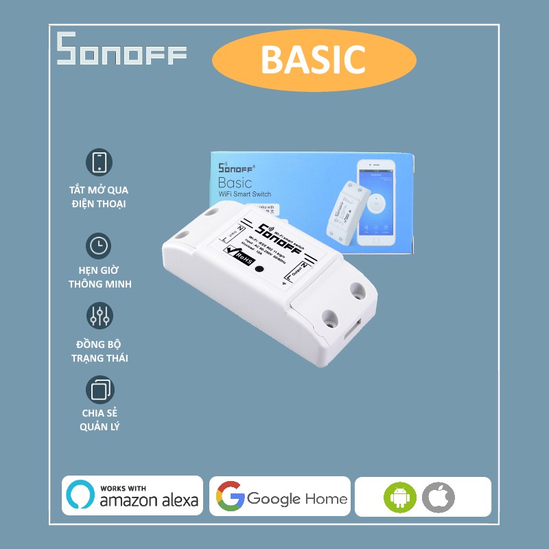 Công Tắc Wifi Hẹn Giờ Sonoff Basic Không Dây