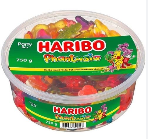 Date 05/25  Kẹo Dẻo Haribo Phantasia Đức Hộp 750G