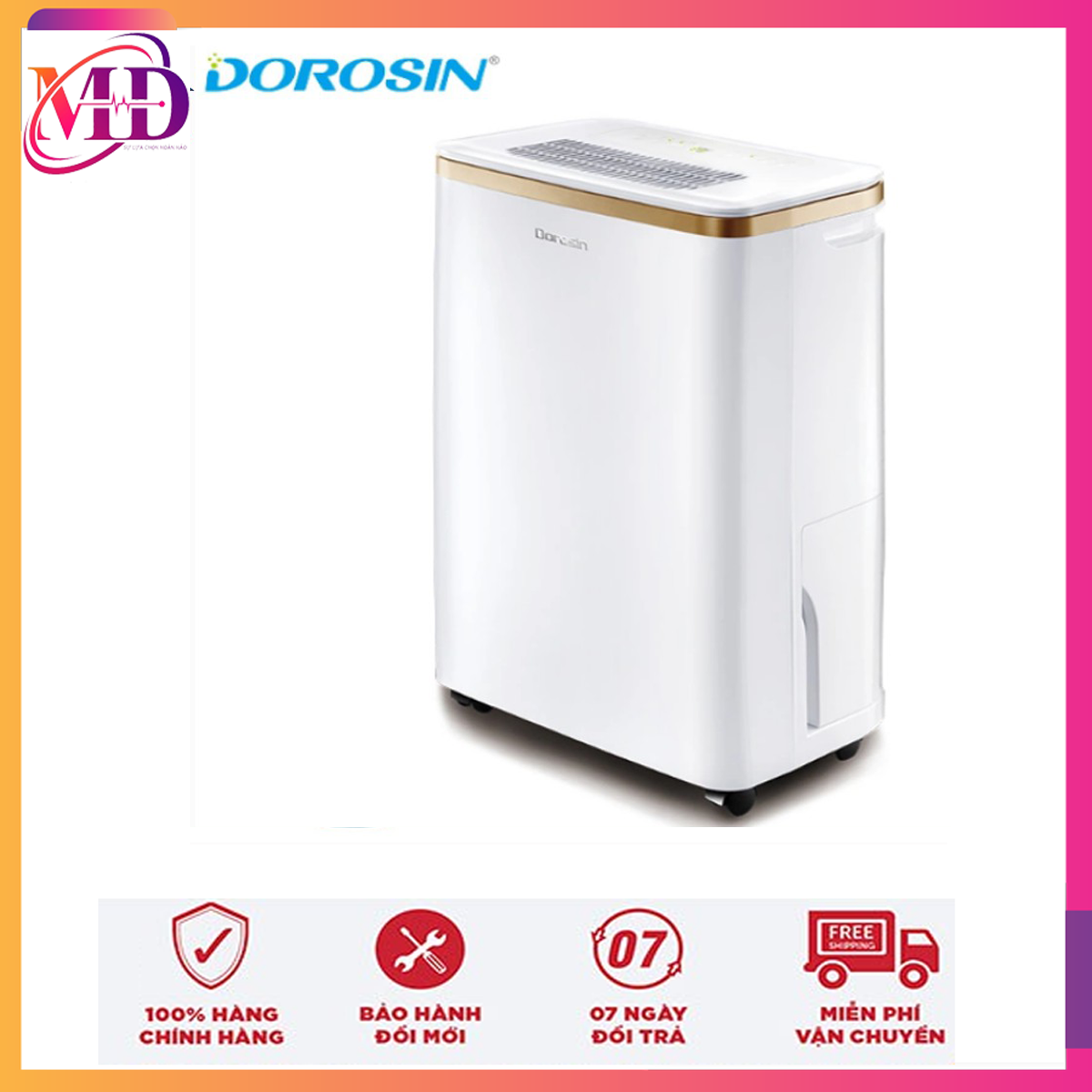 Máy hút ẩm công suất lớn ER-1201 12L/24h- Hệ máy nén Panasonic bền bỉ- Hút ẩm và lọc không khí-Tặng kèm màng lọc than hoạt tính- Bảo hành 1 năm