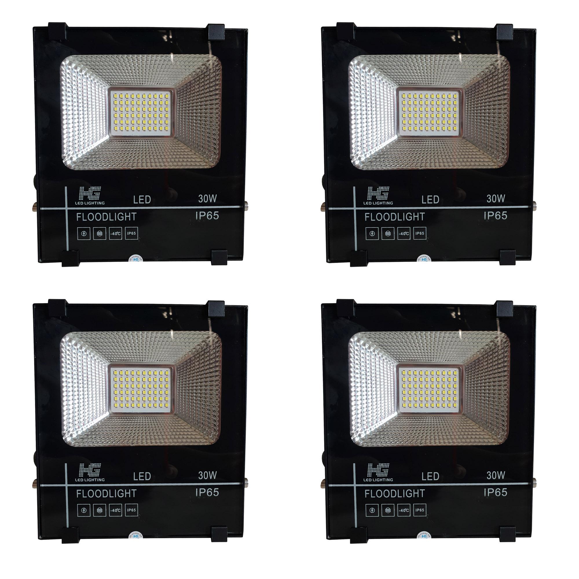 Bộ 4 đèn Led Pha bảng hiệu 30w ánh sáng trắng