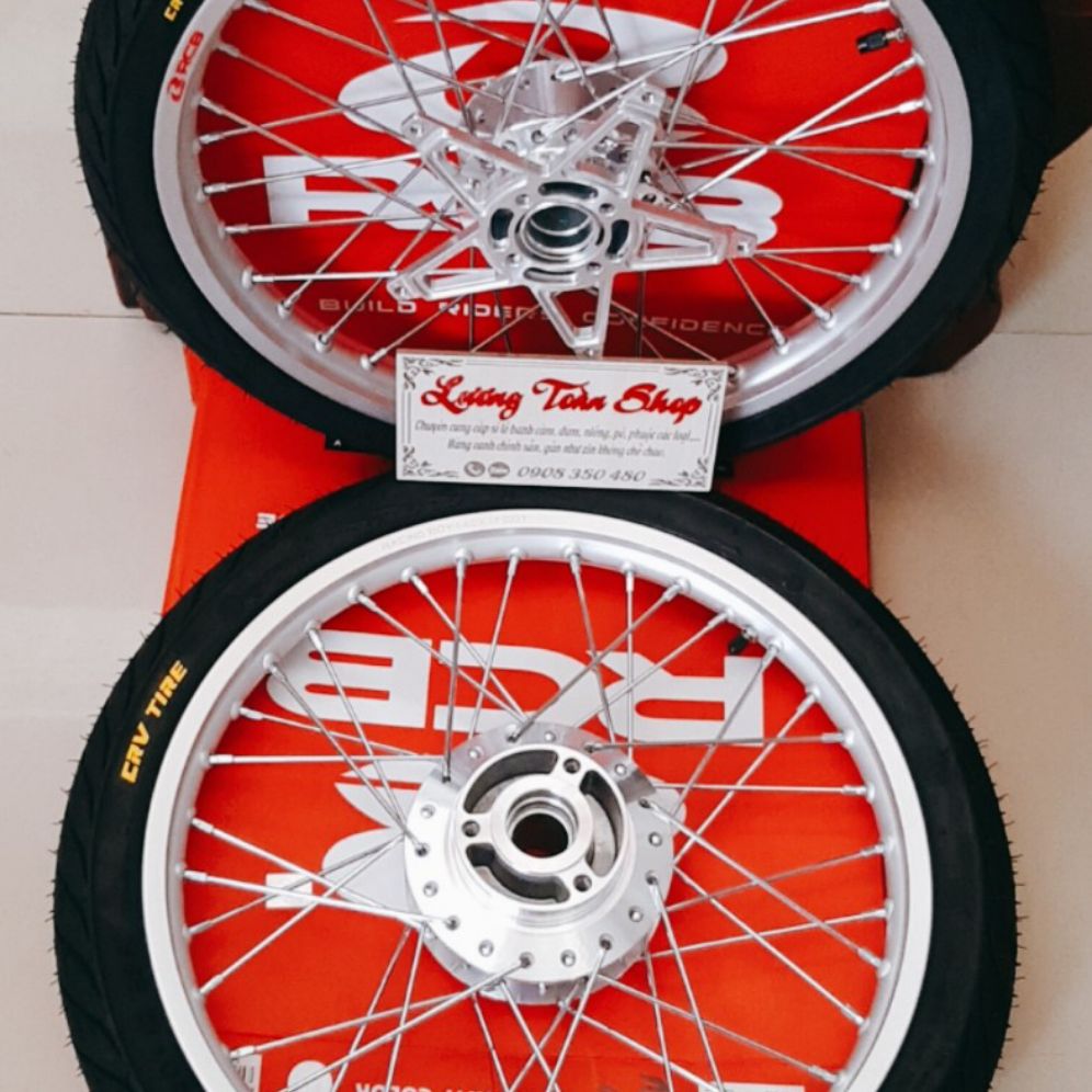 Bánh căm RAIDER SATRIA niềng nhôm RCB chính hảng full vỏ ruột CRV kèm lòng nhôm