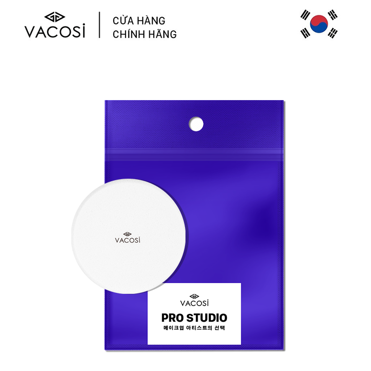 Vacosi Bông Phấn Ướt Tròn Nhỏ Pro Round Pro Sponge PU02